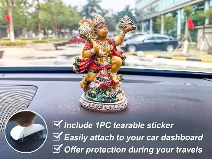 Lord Hanuman Idol for Car Dashboard Protection and Blessings