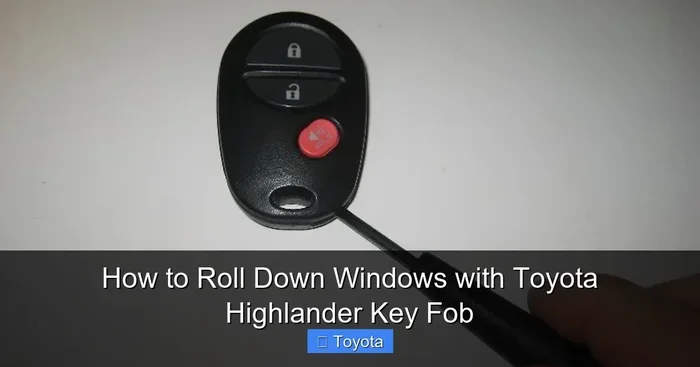 Can I Roll Down My Windows Using My Toyota Key Fob